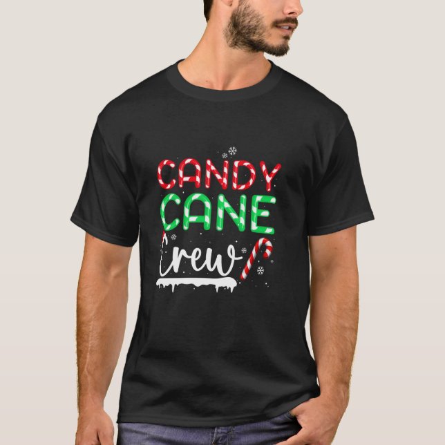 Camiseta Navidades divertidos Candy Cane Crew Sweet Candy M (Anverso)