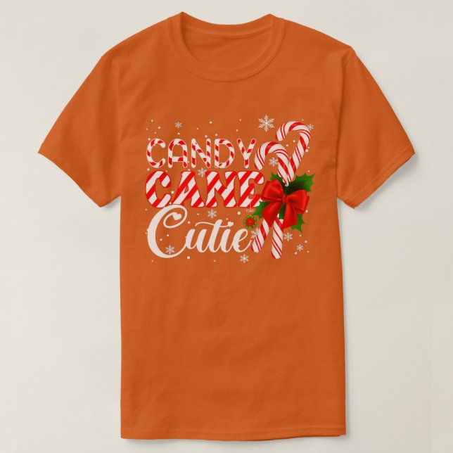 Camiseta Navidades divertidos Candy Cane Cutie Chicas Xmas  (Diseño del anverso)