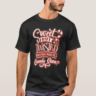 Camiseta Navidades divertidos- Candycana dulce pero torcida