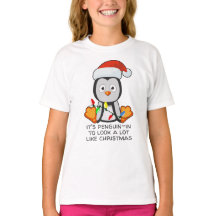 Navidades divertidos cantan pun pingüino