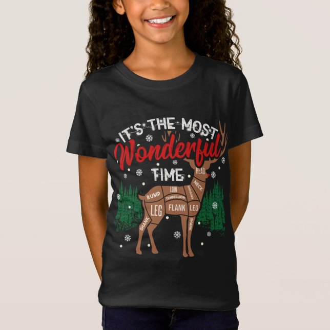 Camiseta Navidades divertidos cazando renos de la caza de n (Anverso)