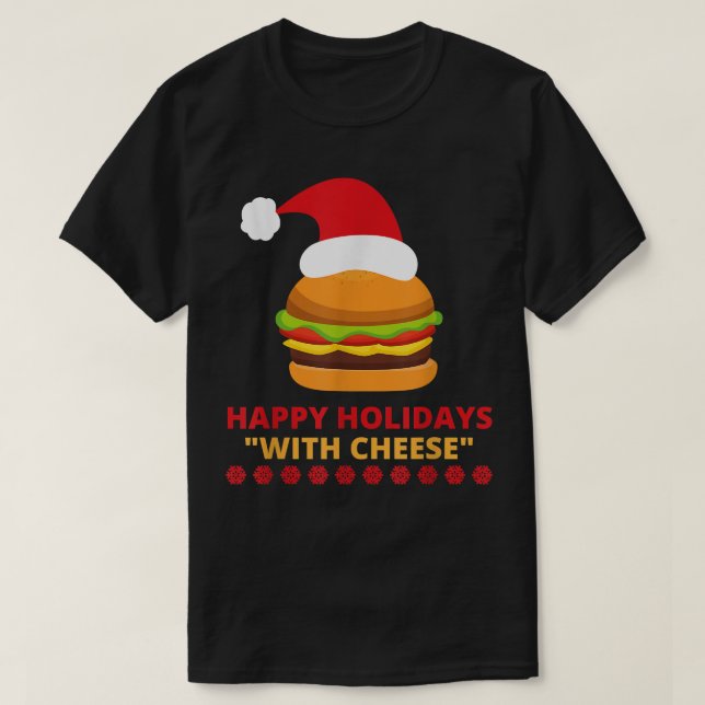 Camiseta Navidades divertidos Cheeseburger Familiares coinc (Diseño del anverso)