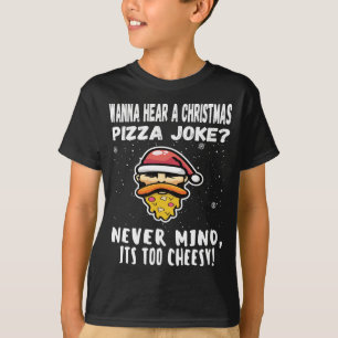 Camiseta Navidades divertidos Chiste Pizza Santa Beard Xmas