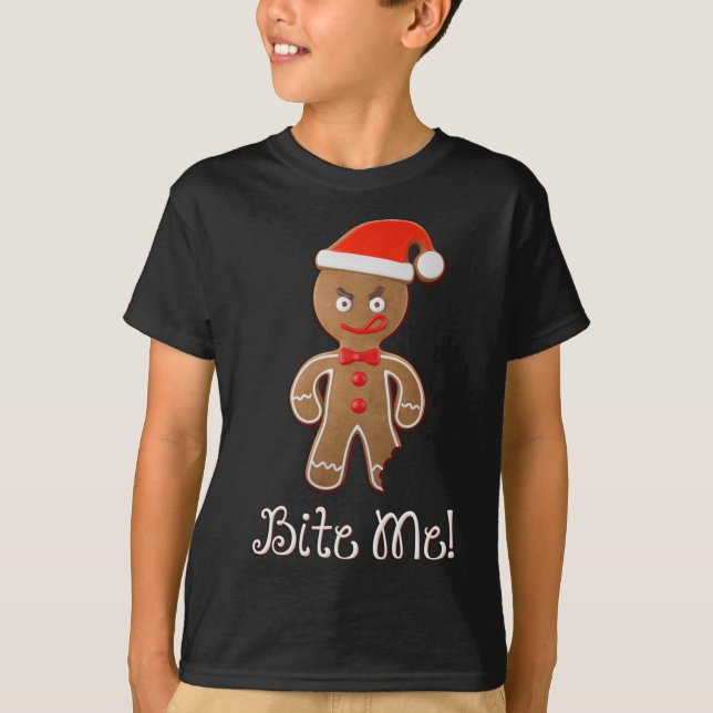 Camiseta Navidades divertidos citan la mordida de un hombre (Anverso)