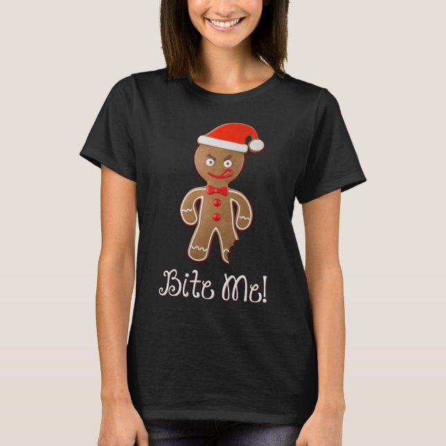 Camiseta Navidades divertidos citan la mordida de un hombre (Anverso)