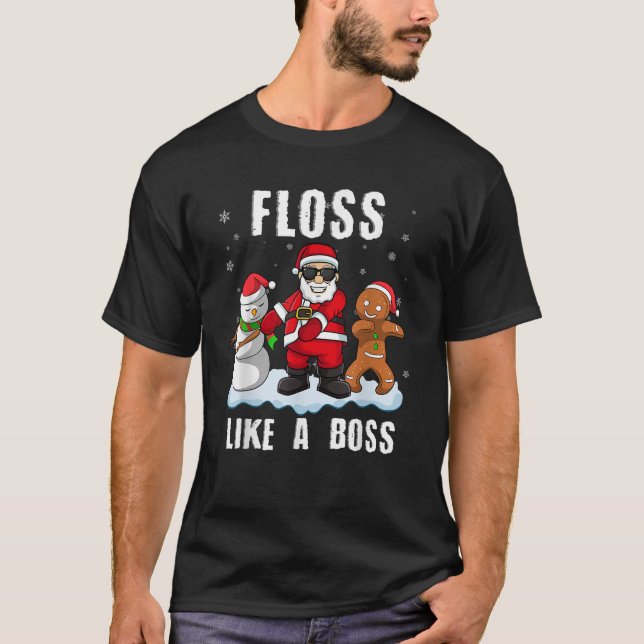 Camiseta Navidades divertidos como un jefe Santa Raft Santa (Anverso)