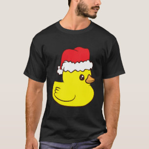 Camiseta Navidades divertidos con el pato de goma de Santa 