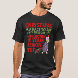 Camiseta Navidades divertidos con la abuela que se cansa de
