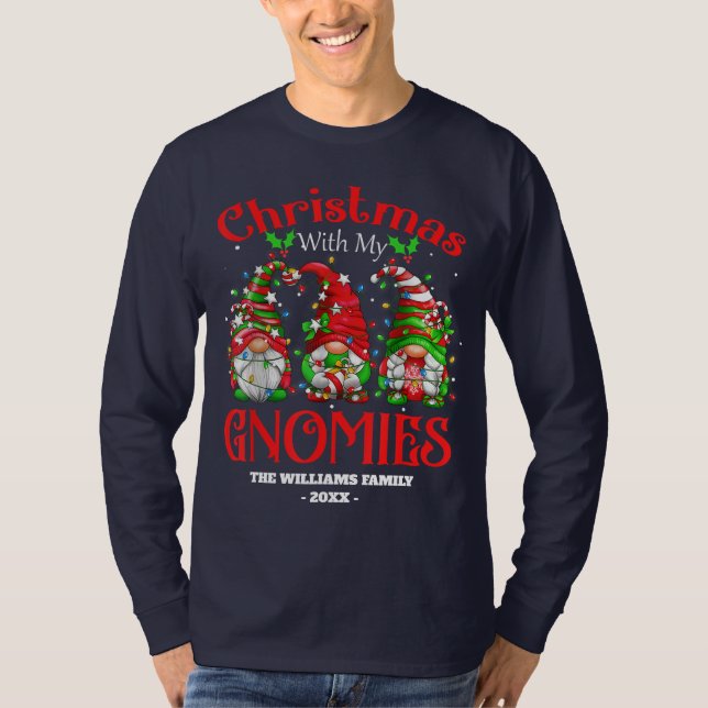 Camiseta Navidades divertidos con mi familia Gnome Xmas (Anverso)