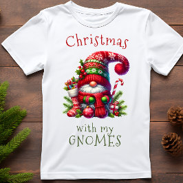 Camiseta Navidades divertidos con mis vacaciones en Gnomes