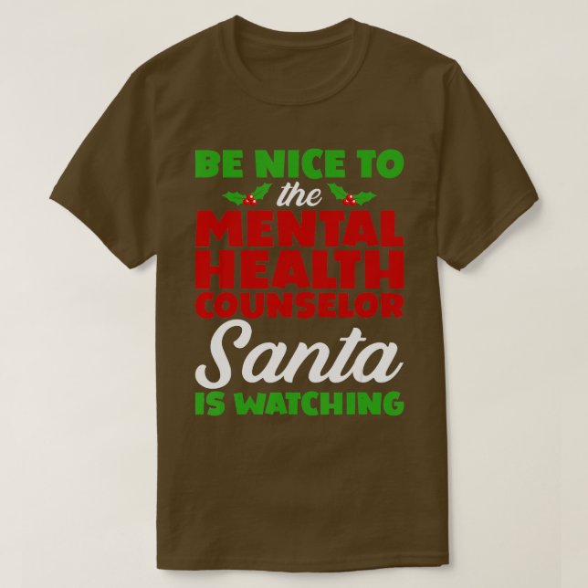 Camiseta Navidades divertidos Consejero de Salud Mental Xma (Diseño del anverso)