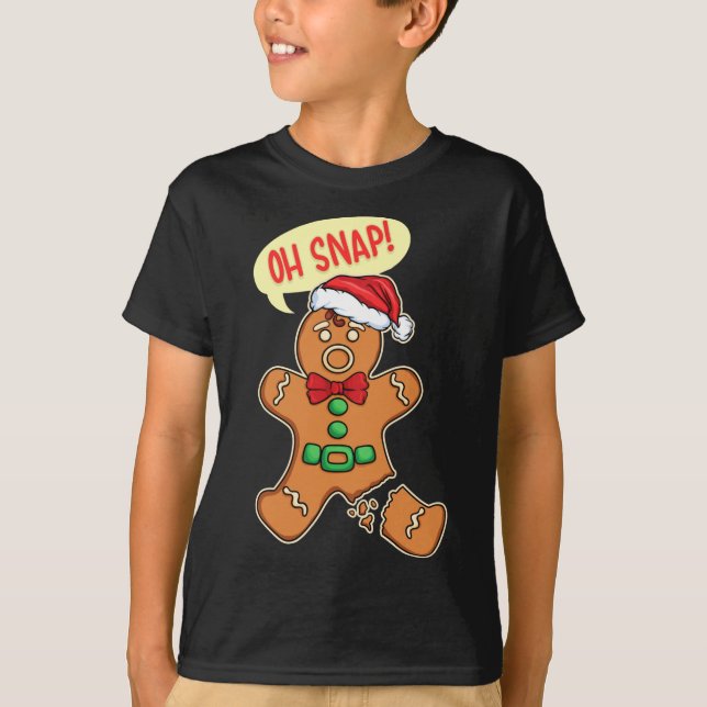 Camiseta Navidades divertidos Cookie Cookies OH SNAP Ginger (Anverso)