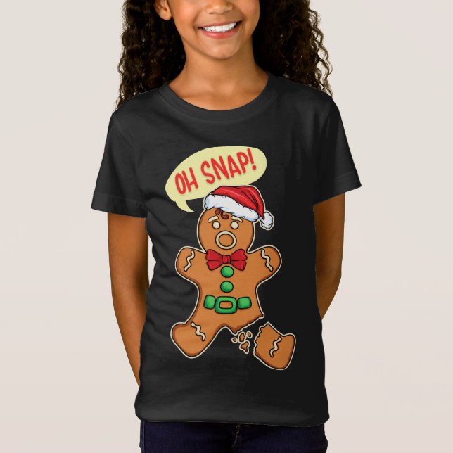 Camiseta Navidades divertidos Cookie Cookies OH SNAP Ginger (Anverso)