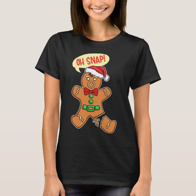 Camiseta Navidades divertidos Cookie Cookies OH SNAP Ginger (Anverso)