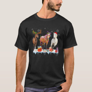 Camiseta Navidades divertidos cruzan la luz de los renos en