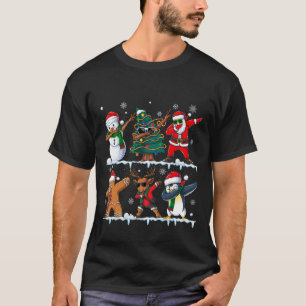 Camiseta Navidades divertidos Dabbing Santa Elf Deer Friend