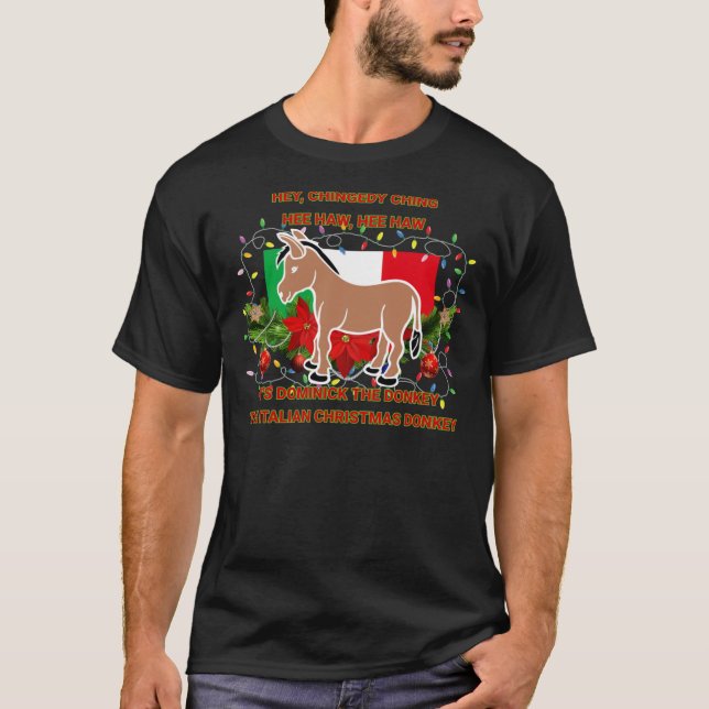 Camiseta Navidades divertidos dan a Dominick la Navidad ita (Anverso)