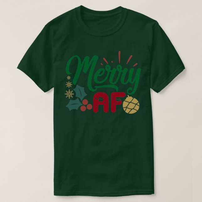 Camiseta Navidades divertidos dan a Merry af (Diseño del anverso)