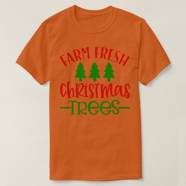 Camiseta Navidades divertidos dan granjas árboles de Navida (Diseño del anverso)