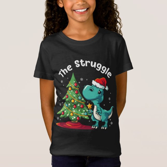Camiseta Navidades divertidos dan su lucha por el árbol de  (Anverso)