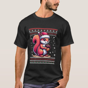 Camiseta Navidades divertidos de ardilla ardilla Santa Hat