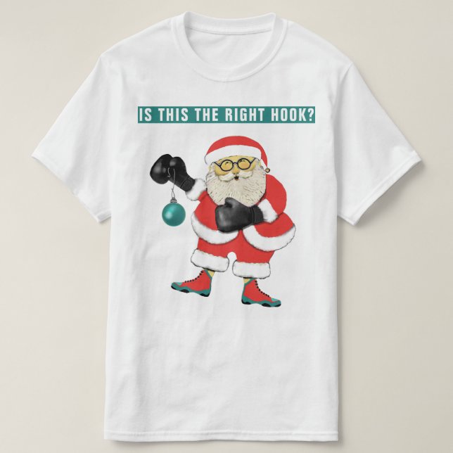 Camiseta Navidades divertidos de boxeo (Diseño del anverso)