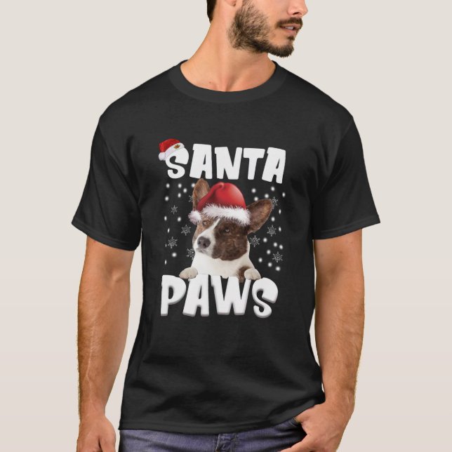 Camiseta Navidades divertidos de Cardigan Welsh Corgi ilumi (Anverso)