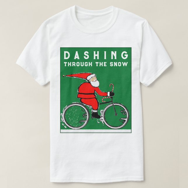 Camiseta Navidades divertidos de ciclismo (Diseño del anverso)