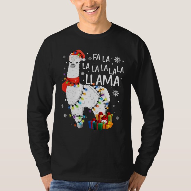 Camiseta Navidades divertidos de Fa La Llama (Anverso)