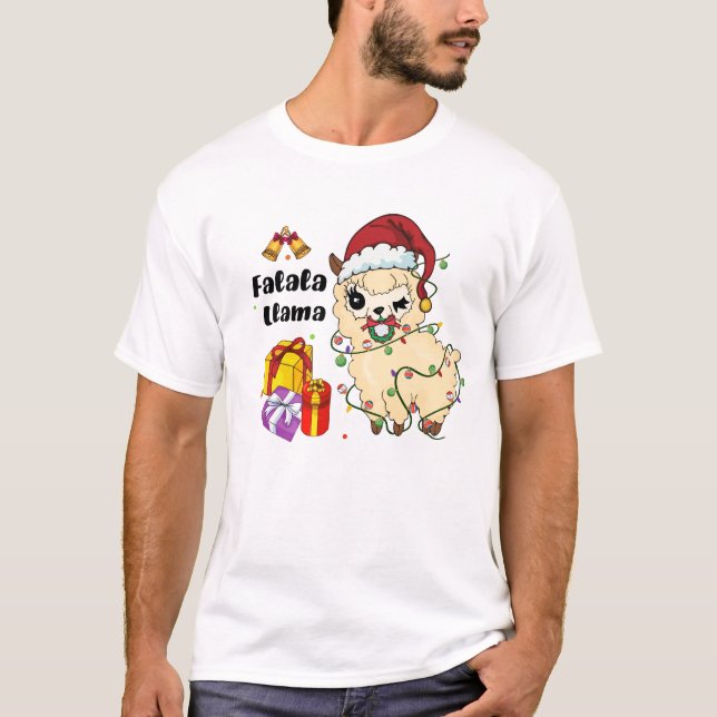 Camiseta Navidades divertidos de Falala Llama (Anverso)