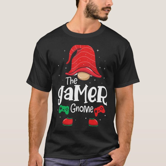 Camiseta Navidades divertidos de Gamer Gnome coinciden con  (Anverso)