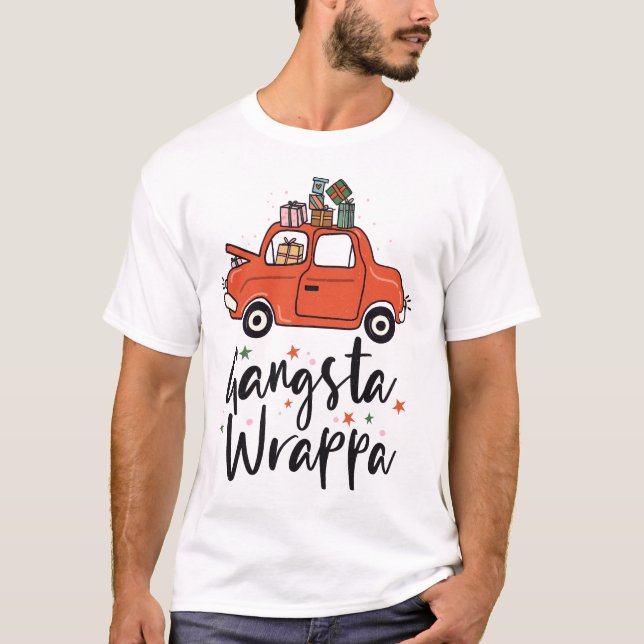 Camiseta Navidades divertidos de Gangsta Wrappa (Anverso)