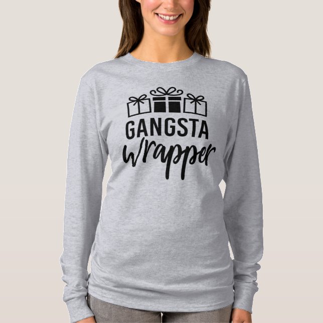 Camiseta Navidades divertidos de Gangsta Wrapper (Anverso)