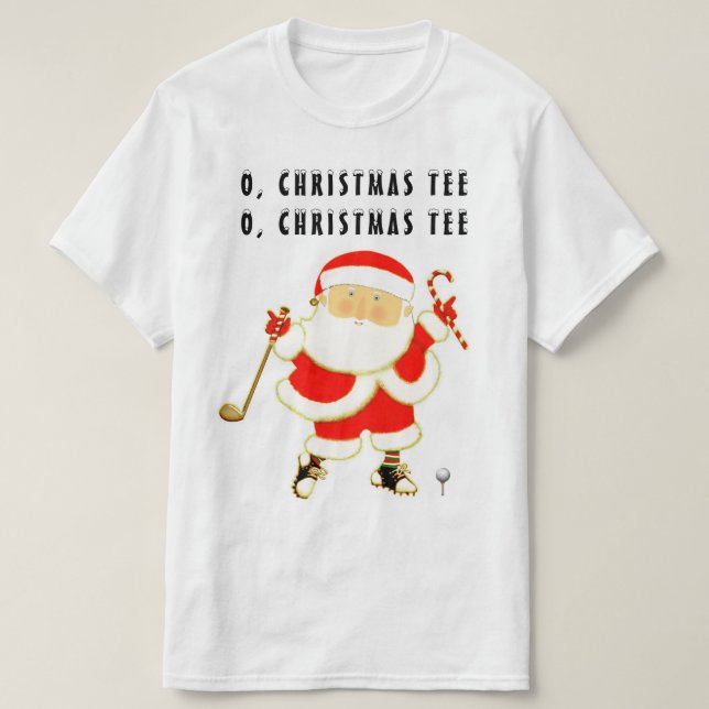 Camiseta Navidades divertidos de golf (Diseño del anverso)