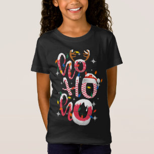 Camiseta Navidades divertidos de Ho-Ho-Ho Candy iluminan Sa