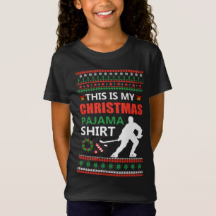 Camiseta Navidades divertidos de hockey sobre hielo Pajama 