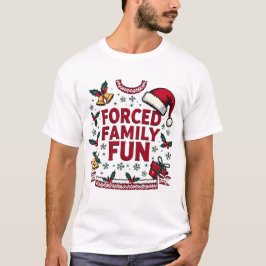 Camiseta Navidades divertidos de la familia forzada, sarcás