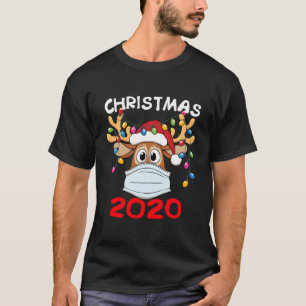 Camiseta Navidades divertidos de la máscara de reno 2020