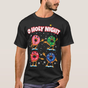 Camiseta Navidades divertidos de la noche sagrada Donut Pun