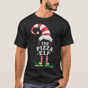 Camiseta Navidades divertidos de la Pizza Elf Santa Design 