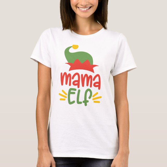 Camiseta Navidades divertidos de Mama Elf (Anverso)