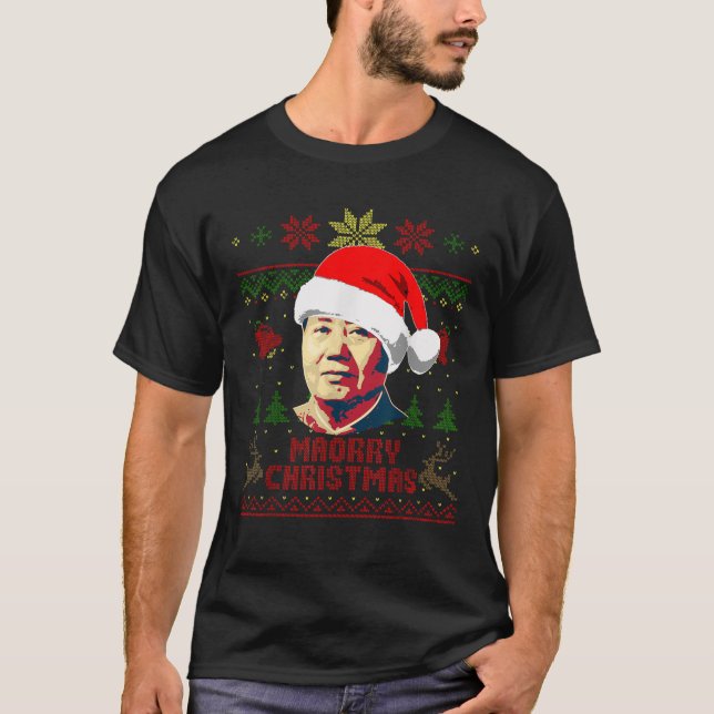 Camiseta Navidades divertidos de Mao Zedong (Anverso)