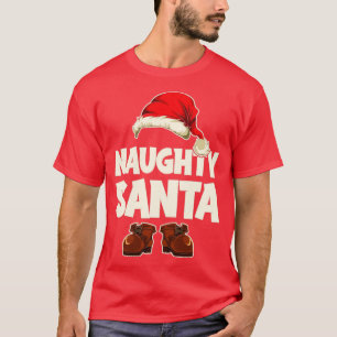 Camiseta Navidades divertidos de Navidad Naughty Santa