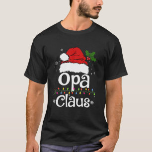 Camiseta Navidades divertidos de Opa Claus Pajamas Santa