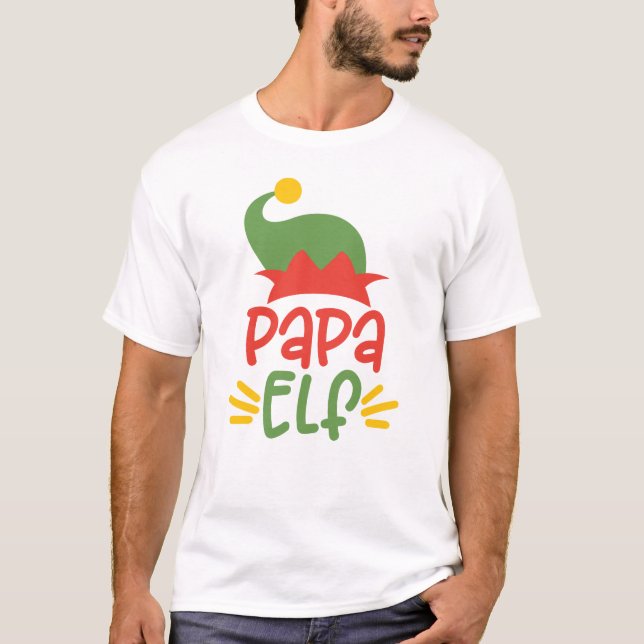 Camiseta Navidades divertidos de Papa Elf (Anverso)