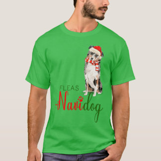 Camiseta Navidades divertidos de pastores australianos huye