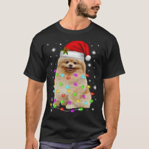 Camiseta Navidades divertidos de Perro de Pomerania Santa H