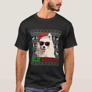 Camiseta Navidades divertidos de Samoyed Dog Feliz Navidog