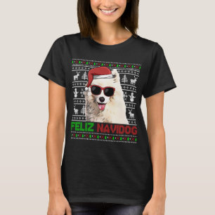 Camiseta Navidades divertidos de Samoyed Dog Feliz Navidog