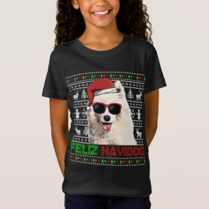 Camiseta Navidades divertidos de Samoyed Dog Feliz Navidog
